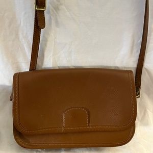 Vintage designer Michael Green Cognac/Brown Crossbody Bag